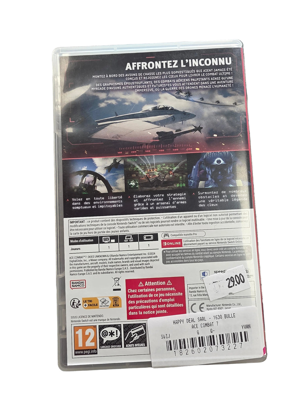 Ace combat 7 skies unknow Deluxe édition Switch