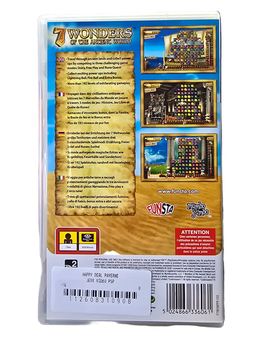7 Wonders of the ancient world PSP