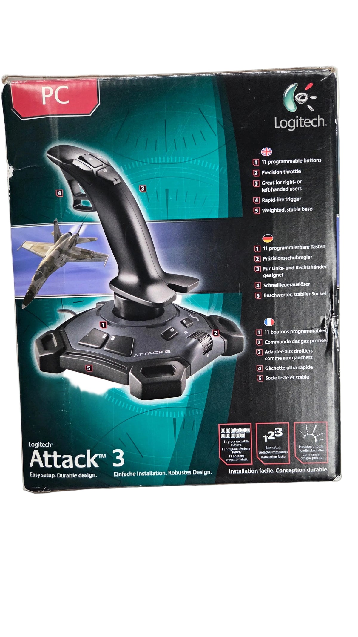 Joystick Logitech Attack 3 PC