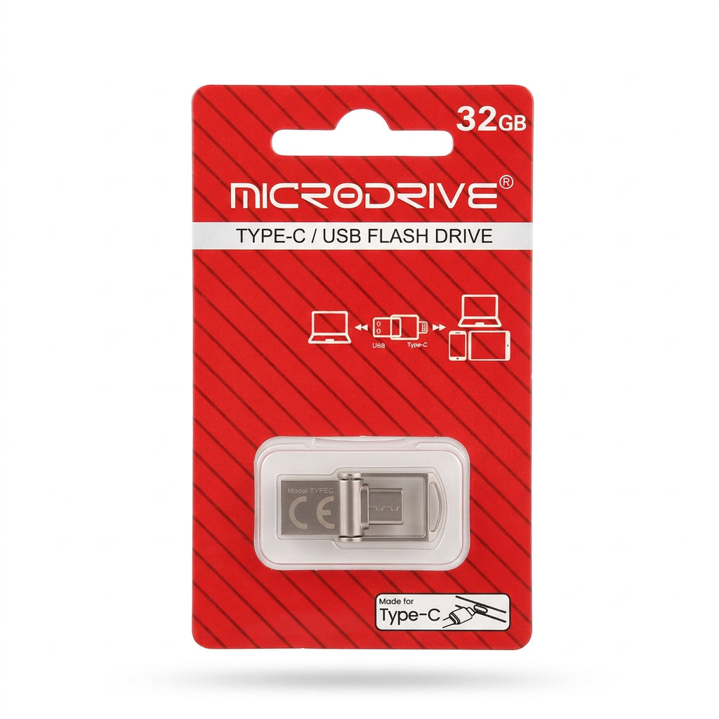 MICRODRIVE 32gb clé USB (type A & type C)