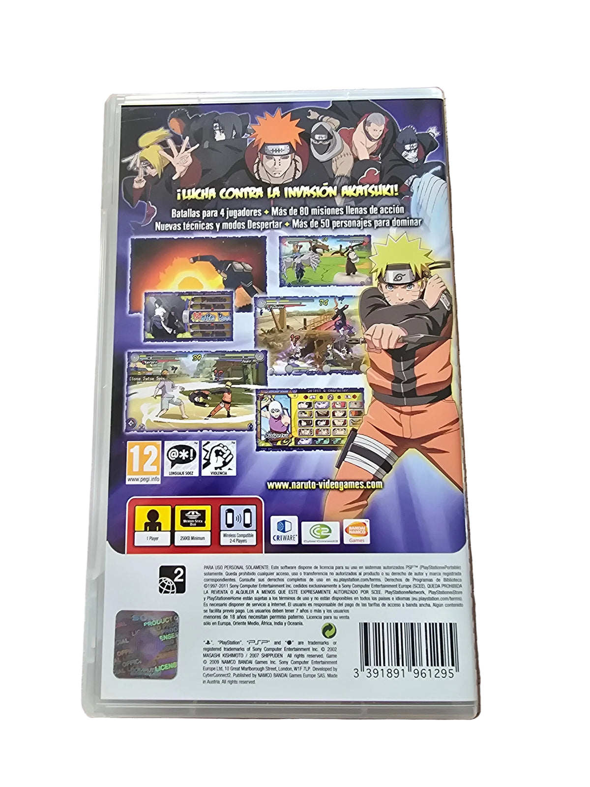 Naruto Shippuden Ultimate Ninja Heroes 3 (espagnol) Essentials PSP