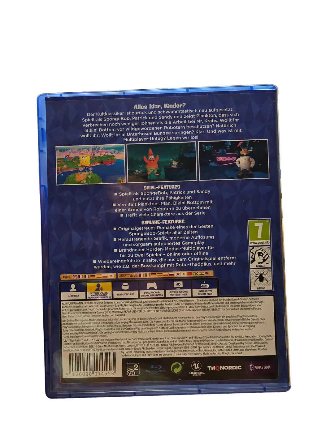 Sponge Bob Battle for bikini bouton Réhydrater PS4