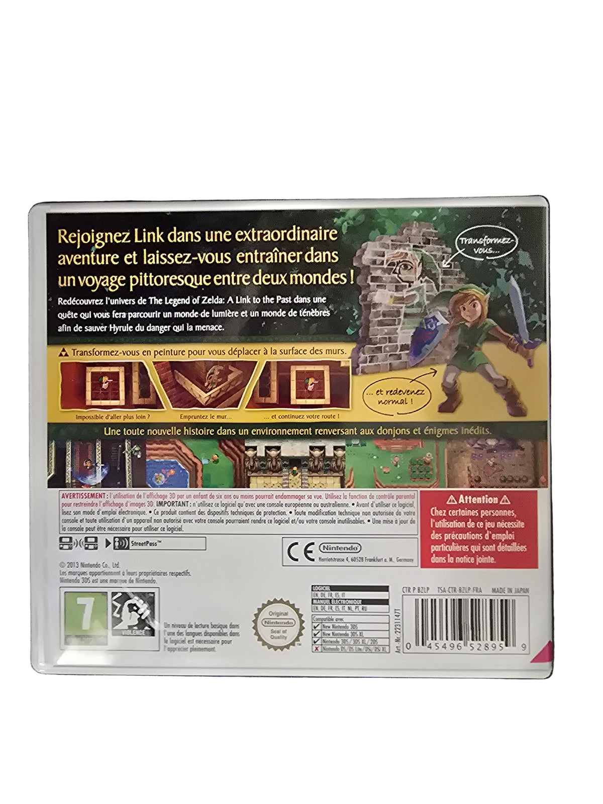 The Legend of Zelda A link bêtement Worlds Nintendo Selects 3DS