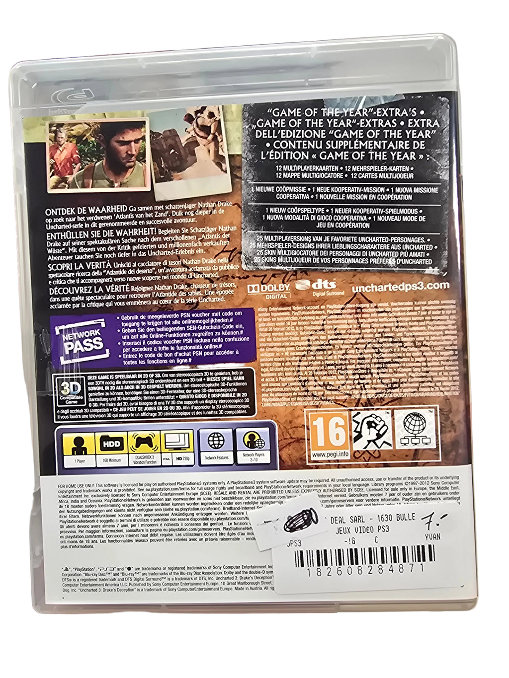 Uncharted 3 Drake's deception Game of the year edition PS3