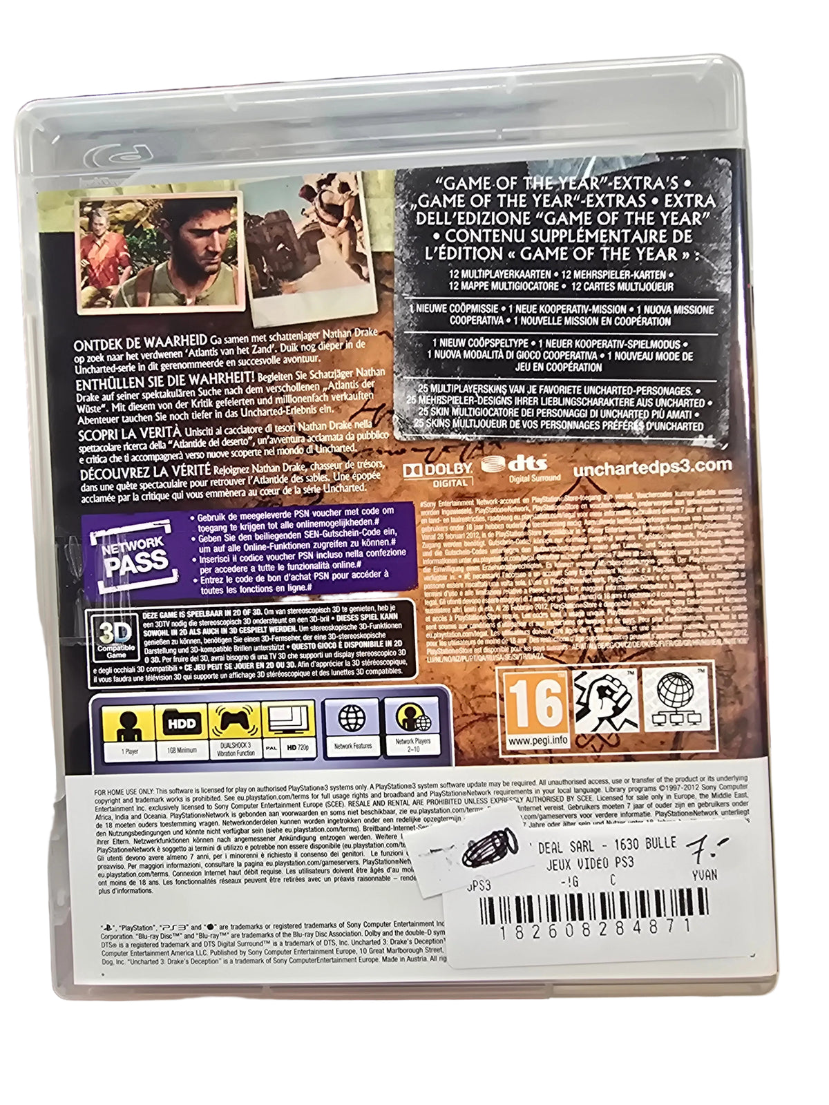Uncharted 3 Drake's deception Game of the year edition PS3