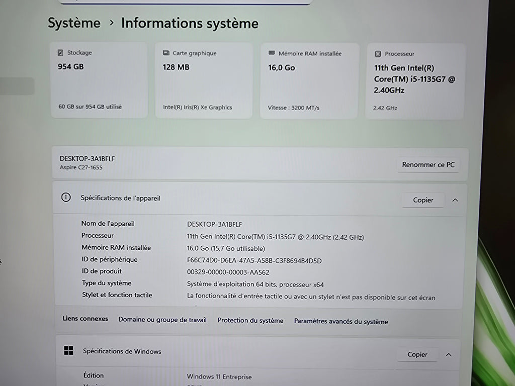 ACER (all-in-one) aspire C27-1655