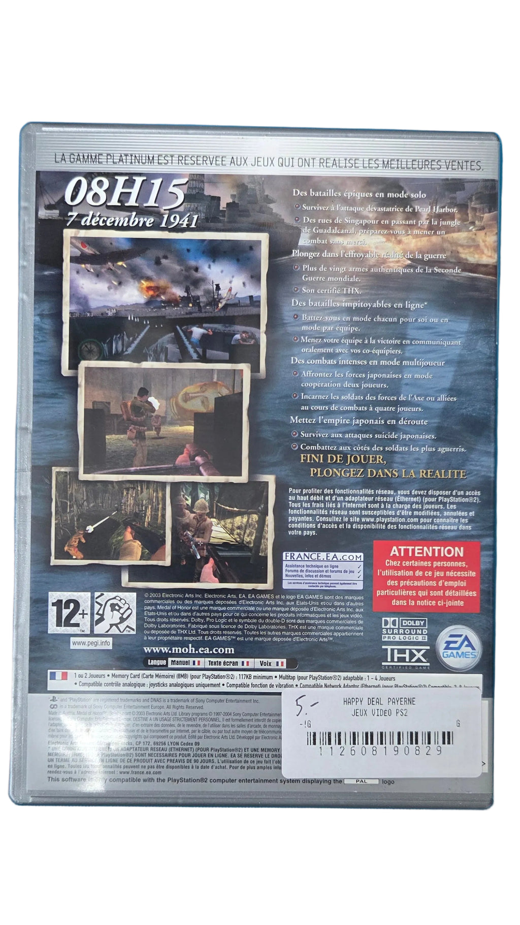 Medal of Honor Soleil Levant Platinum PS2
