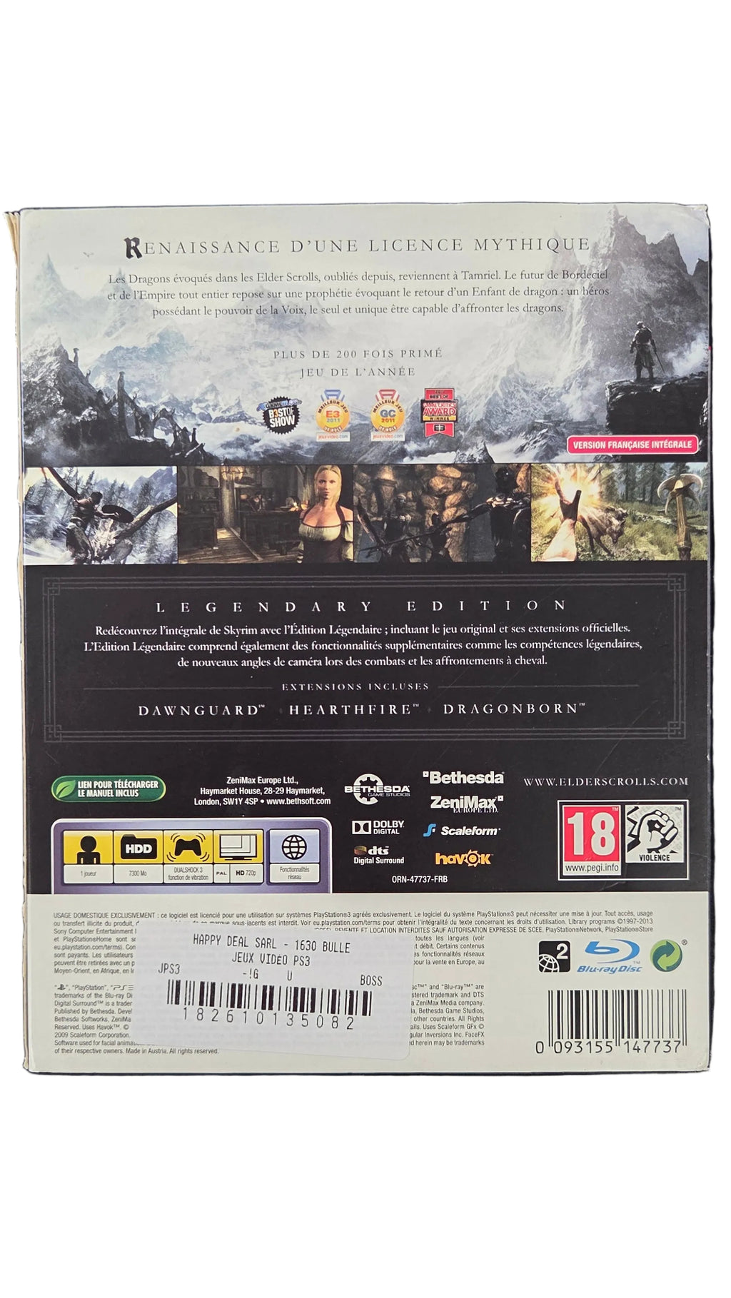 Skyrim The Elder Scrolls V Legendary Édition