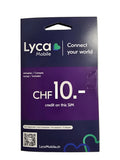Lycamobile Carte SIM avec 10.- crédit - Enregistrement en ligne