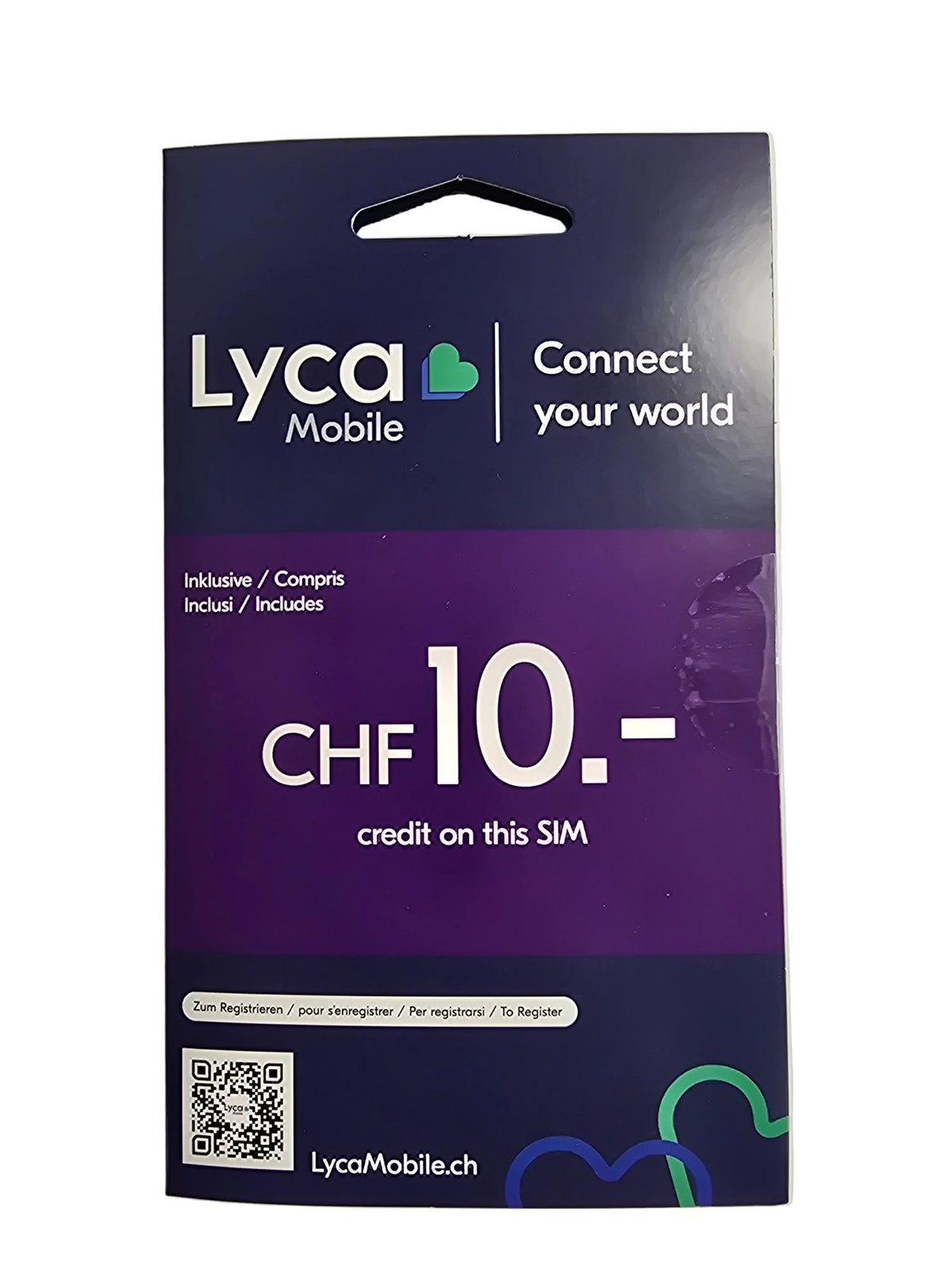 Lycamobile Carte SIM avec 10.- crédit - Enregistrement en ligne