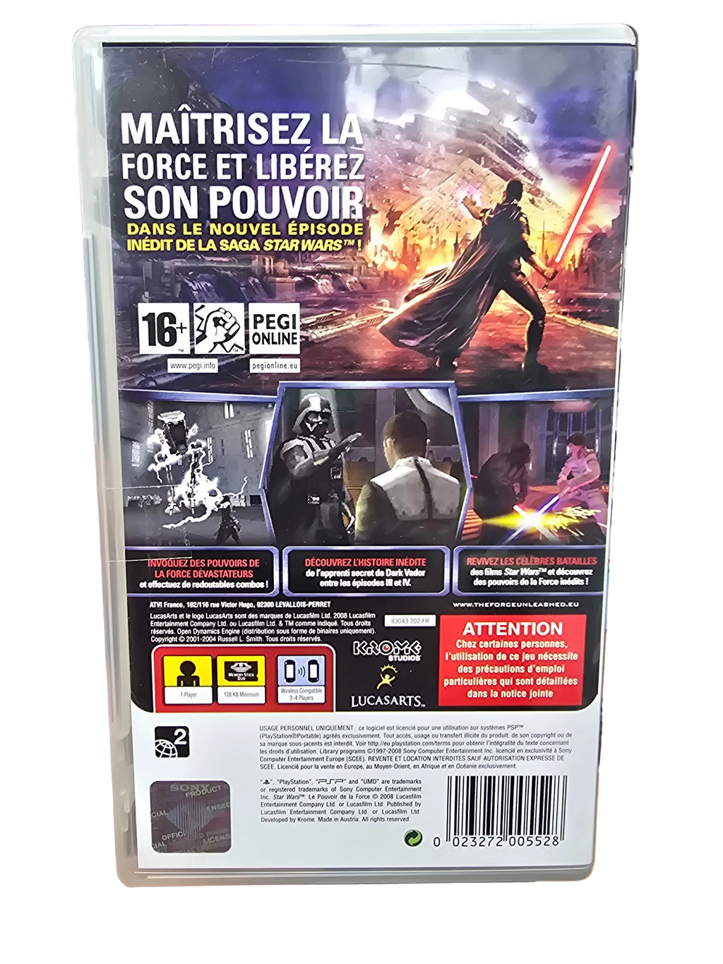 Star Wars Le pouvoir de la force PSP