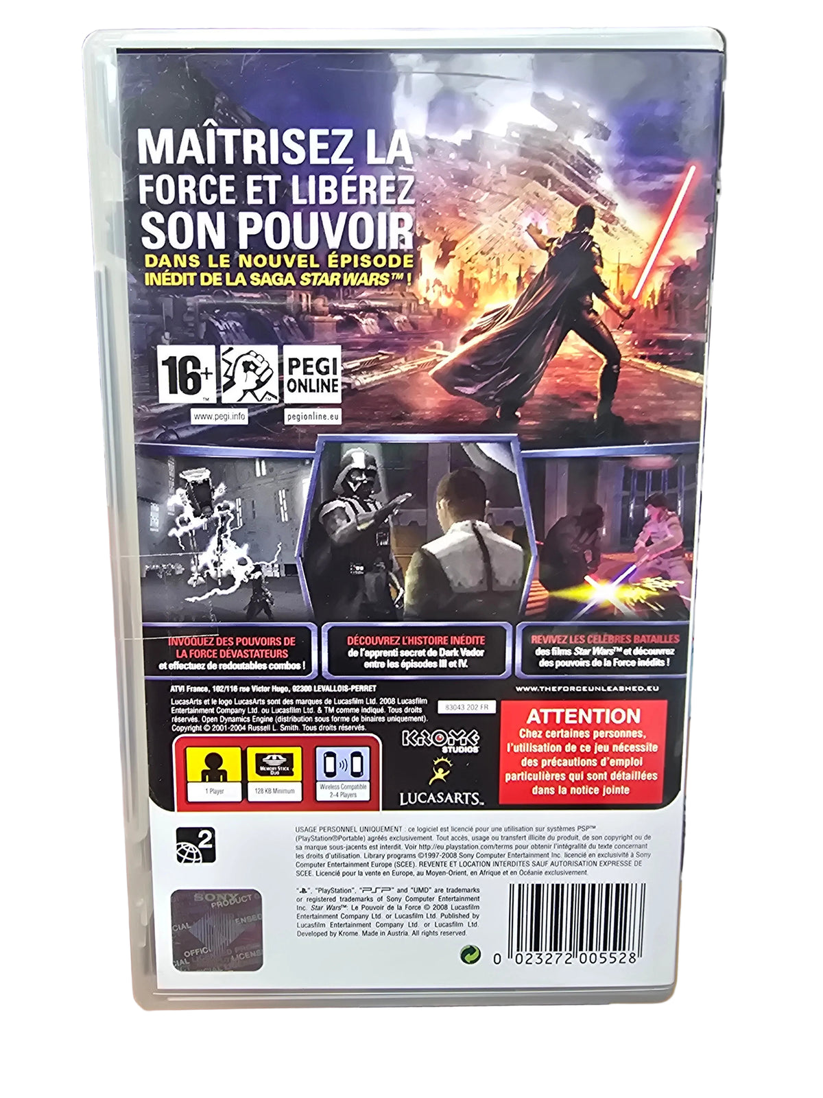 Star Wars Le pouvoir de la force PSP