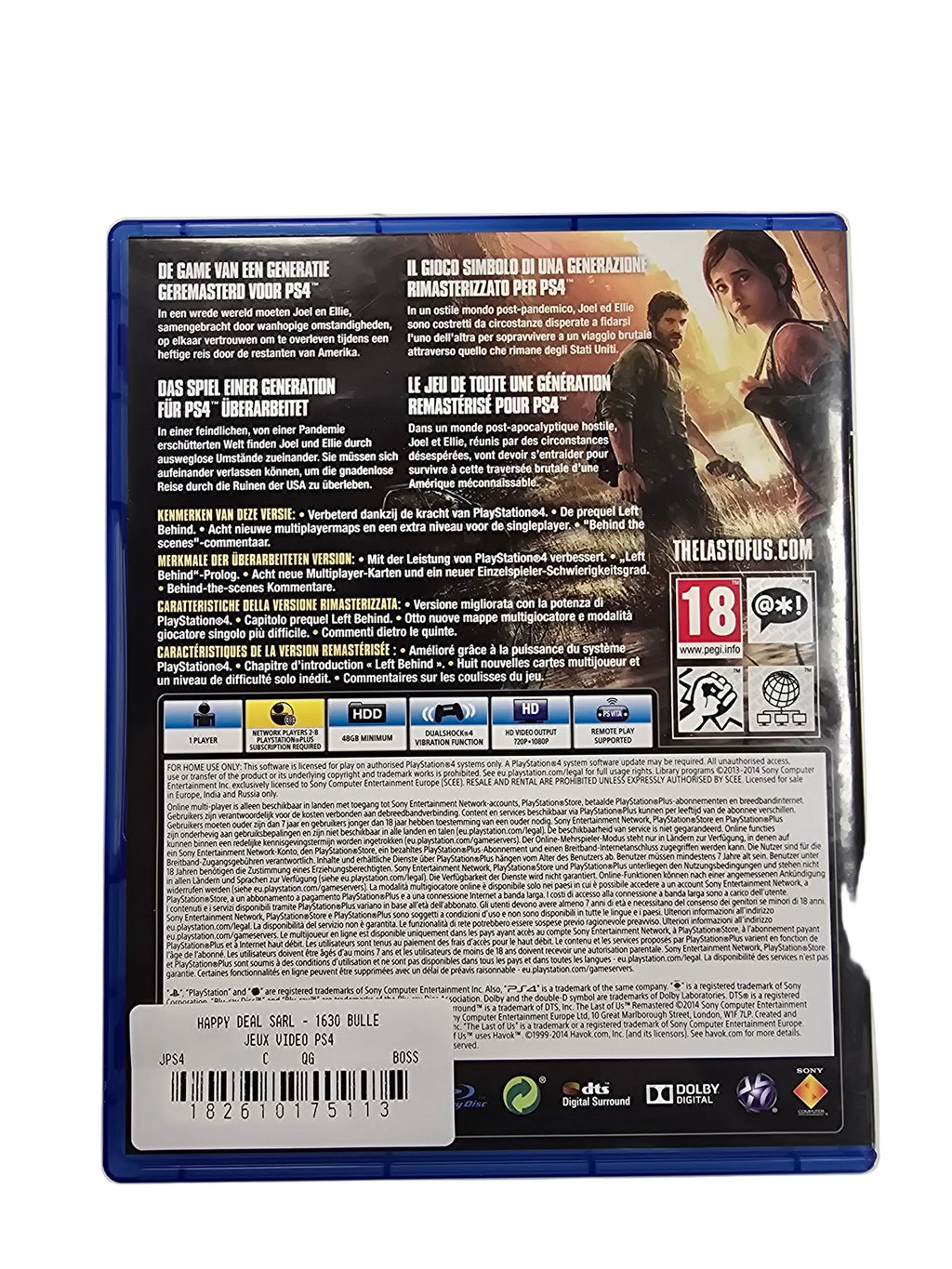 The last of Us Remastered PS4